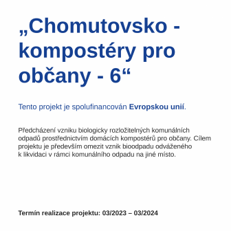Publicita - plakát "Chomutovsko - kompostéry pro občany - 6"