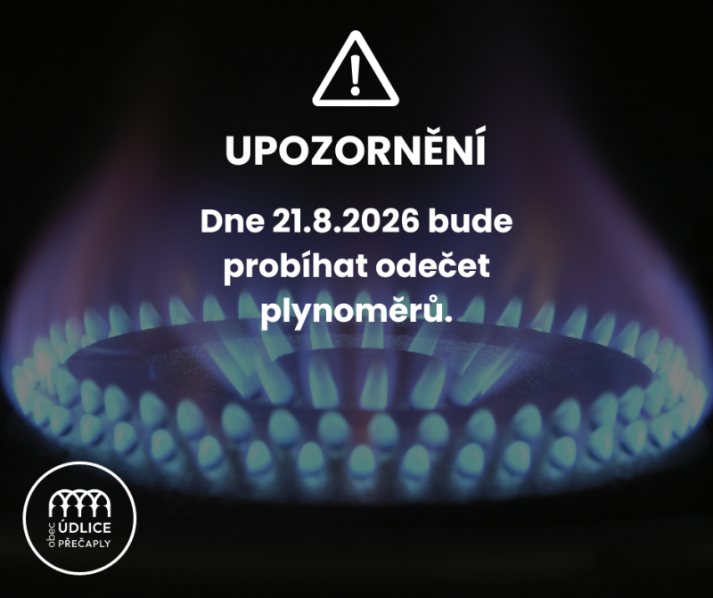 Odečet plynoměrů 21.8.2026